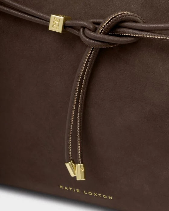 LORI TOTE BAG | BITTER CHOCOLATE SUEDETTE
