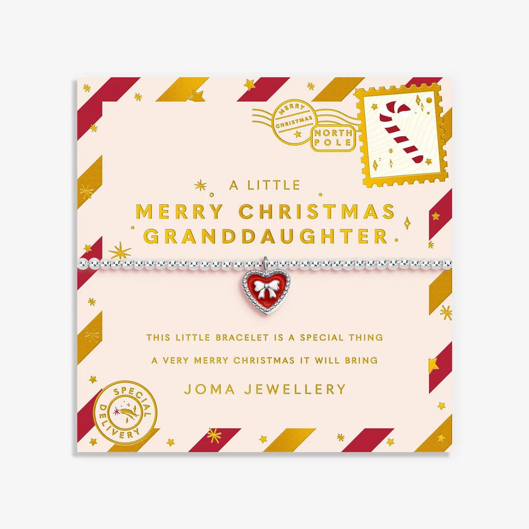Joma Jewellery Kids' Christmas A Little Merry Christmas Granddaughter