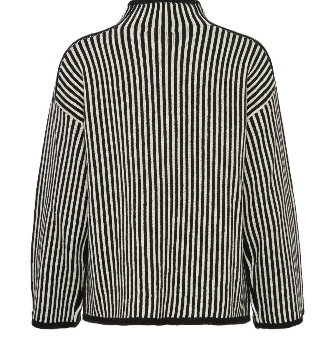 ANE PULLOVER BLACK & WHITE STRIPE