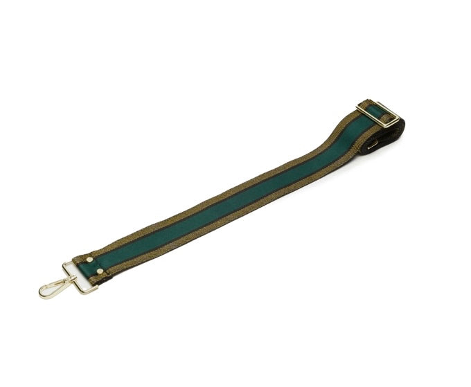 GREEN & GOLD TRIM BAG STRAP