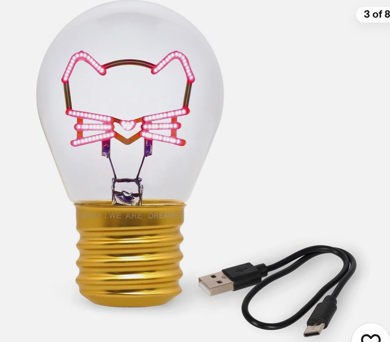 LIGHT BULB SHAPED TABLE LAMP- KITTY