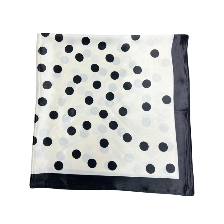 Polka Dot Pattern Silk Touch Square Scarf: Red