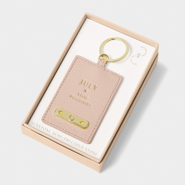 BIRTHSTONE KEYRING JULY NUDE PINK