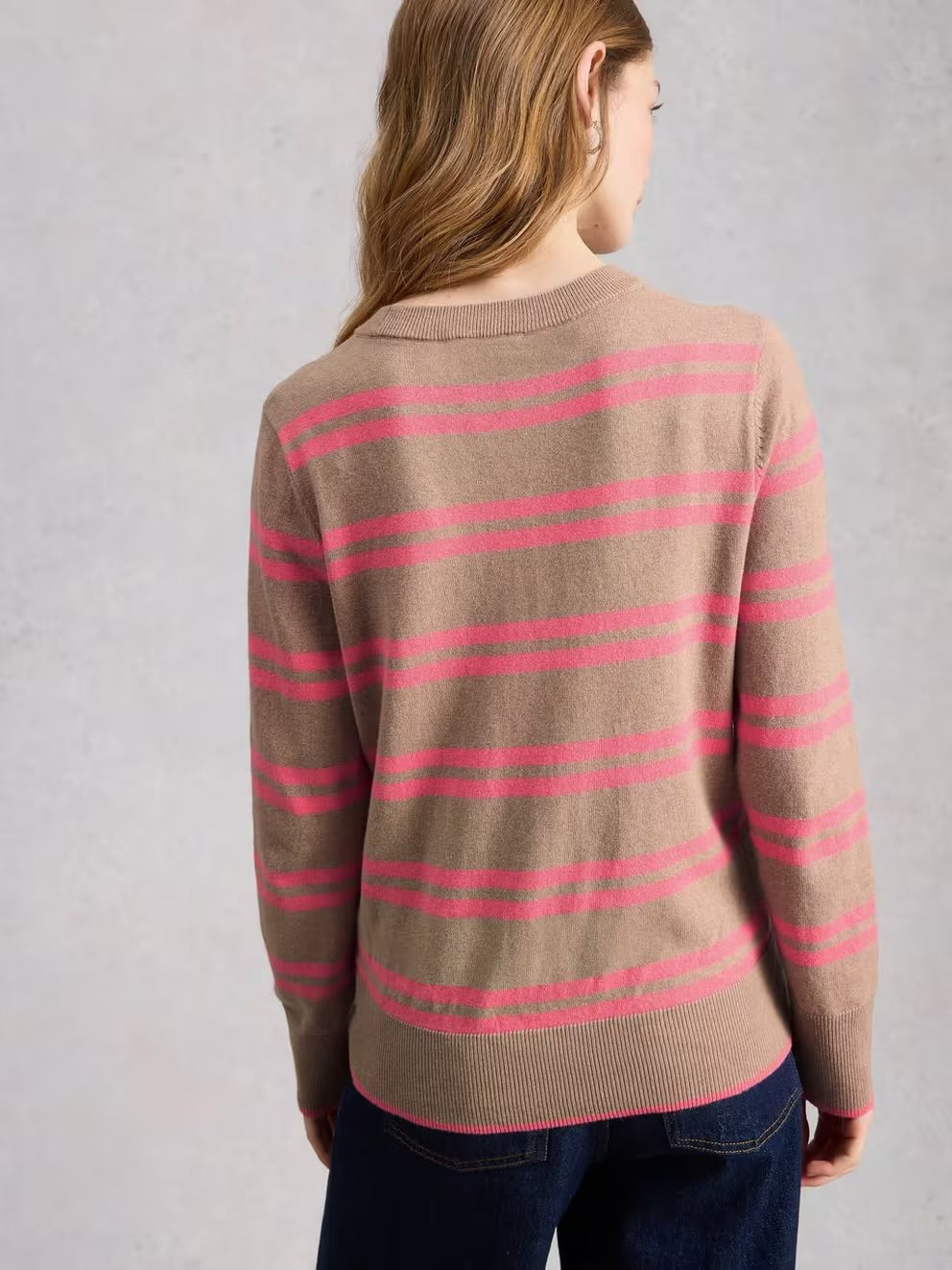 KATIE STRIPE JUMPER NAT MLT