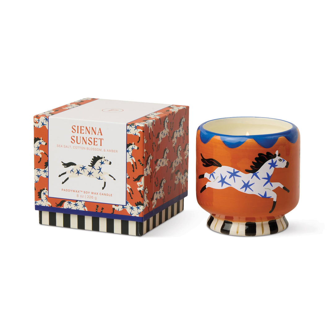 A Dopo 8oz/226g Horse Ceramic Candle - Seinna Sunset