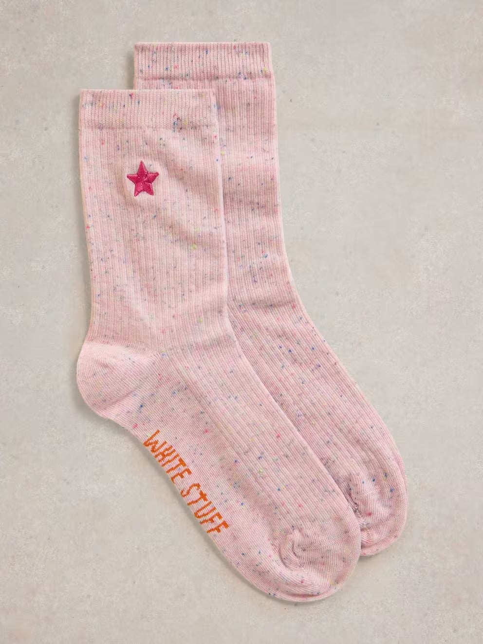 EMBROIDERED NEP ANKLE SOCK SIZE SIZE 6-8 LIGHT PINK