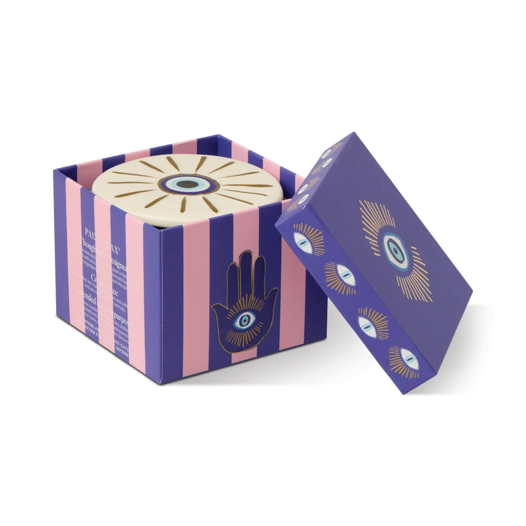 Paddywax Charmed Glass Candle Evil Eye  - Incense & Smoke