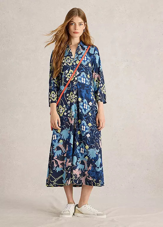 RUA JERSEY DRESS BLUE PRINT