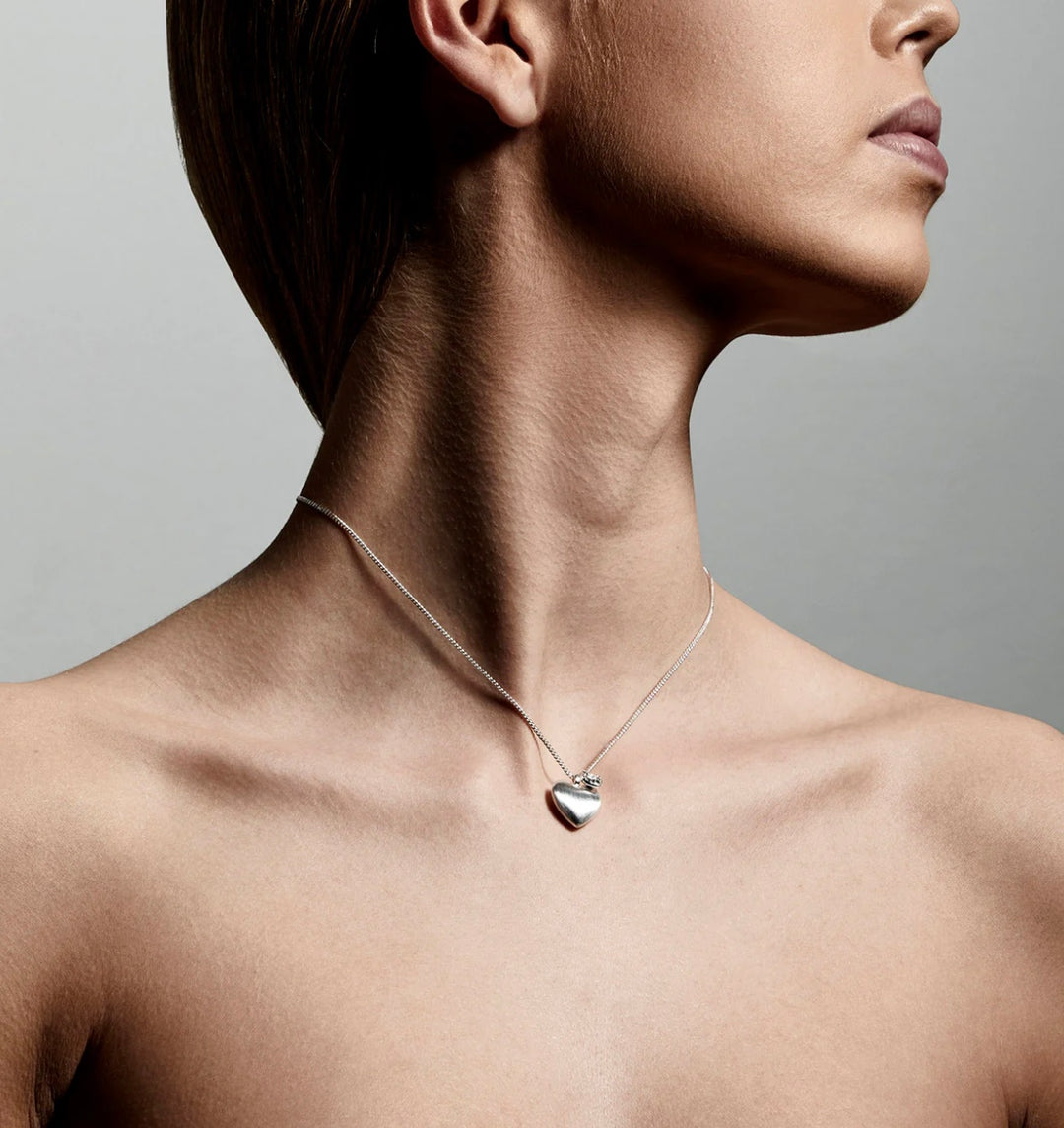 SOPHIA HEART PENDANT NECKLACE SILVER PLATED