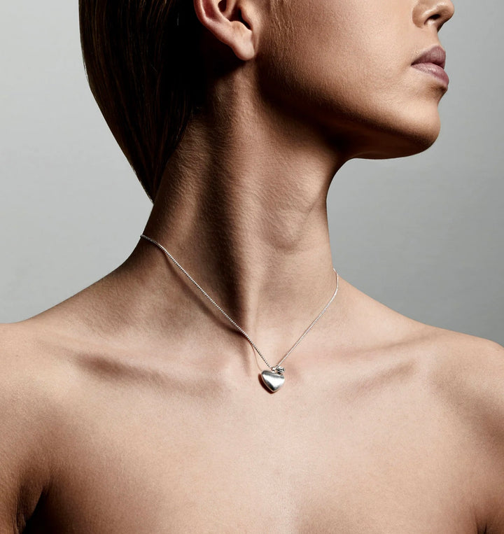 SOPHIA HEART PENDANT NECKLACE SILVER PLATED