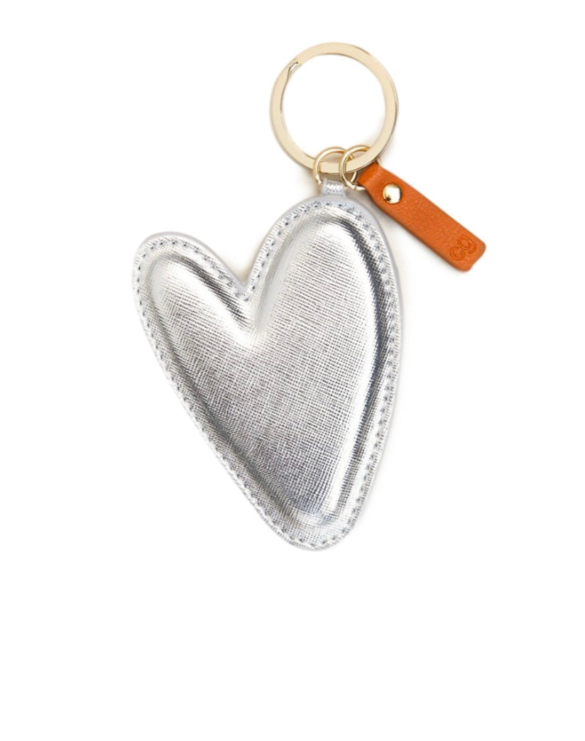 HEART KEYRING SILVER