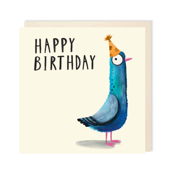 Funny Pigeon Happy Birthday Card | Humour Greeting Card
