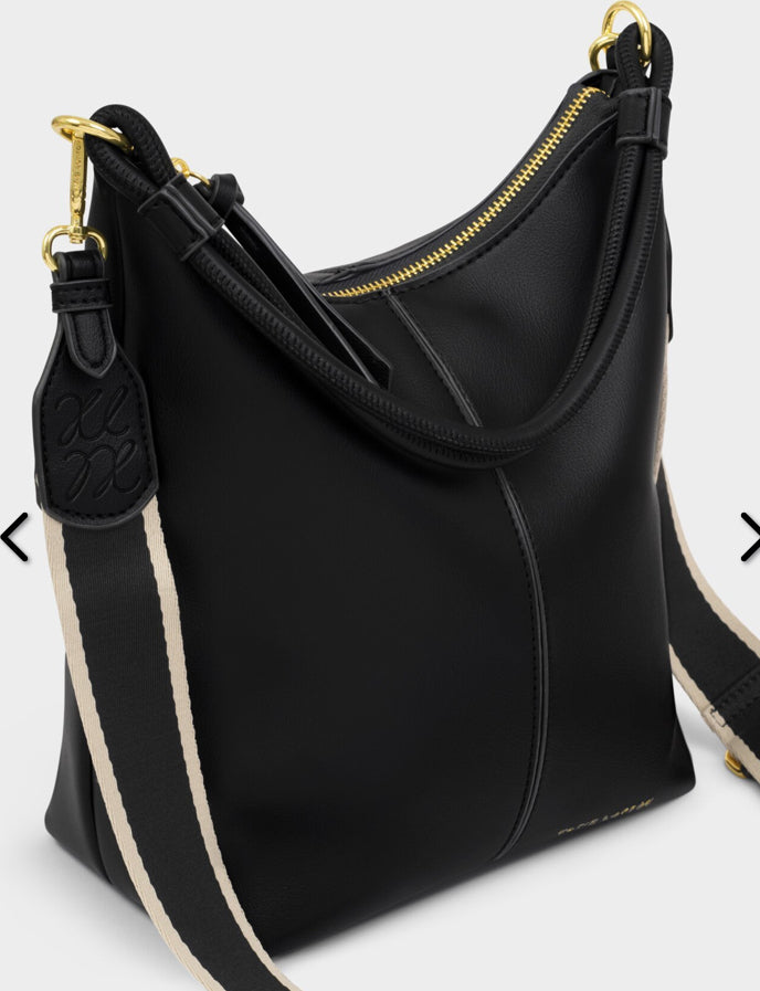 HALLIE SATCHEL BAG BLACK
