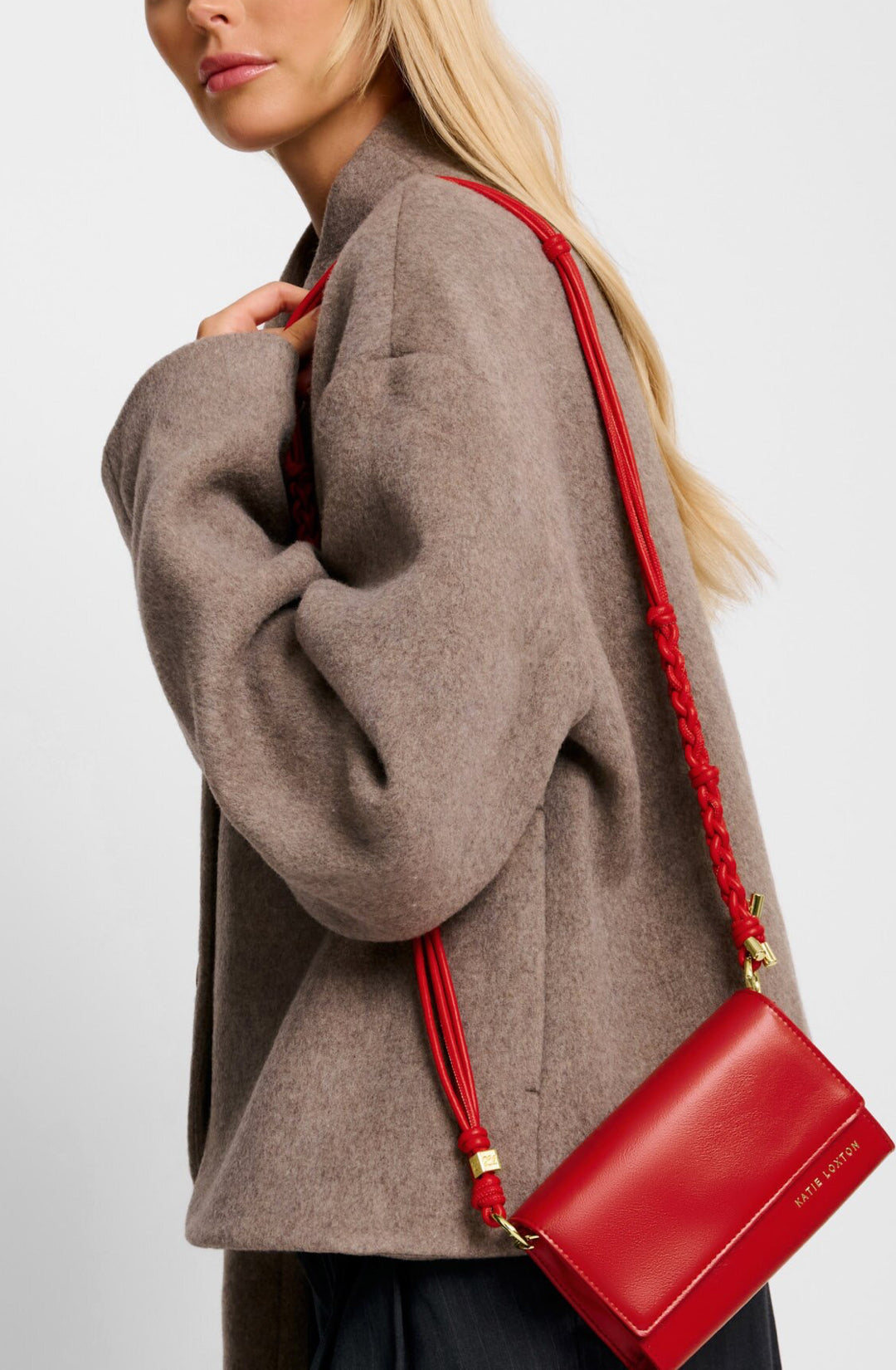 ARDEN BRAIDED MINI BAG | RED