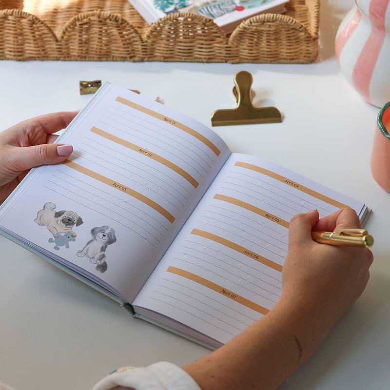 Daily Planner 2026 | Dog Themed Undated Diary | Notebook |
