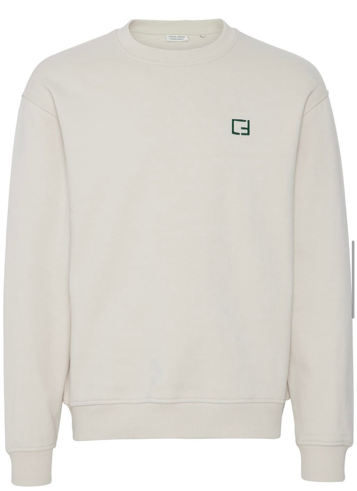 SAGE WITH BACK EMBROIDERY PUMICE STONE SWEATSHIRT