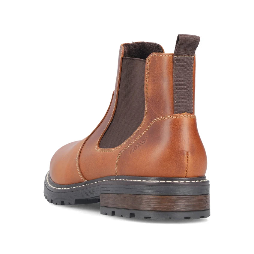 Rieker Men's Brown Leather Chelsea Boots 32052-24