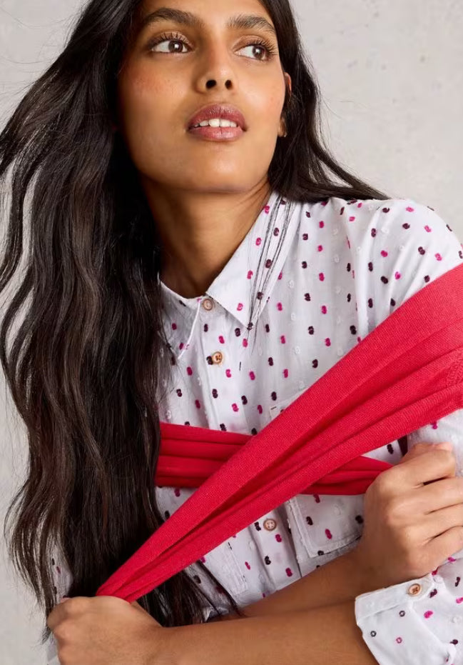 SOPHIE ORGANIC COTTON SHIRT WHITE MLT