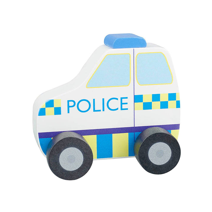 Police Car First Wooden Push Toy