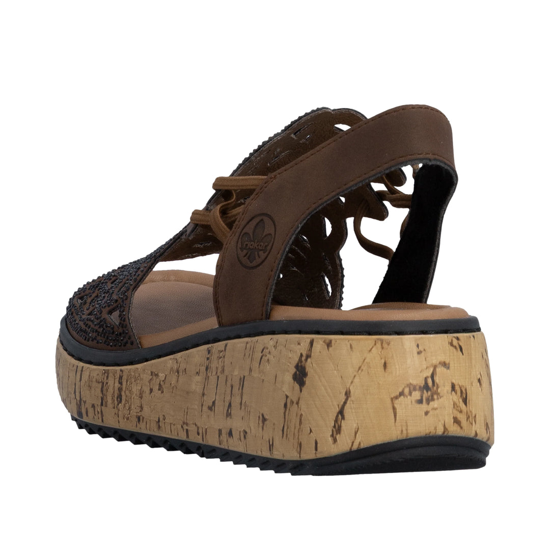 Brown Low Wedge Sandal