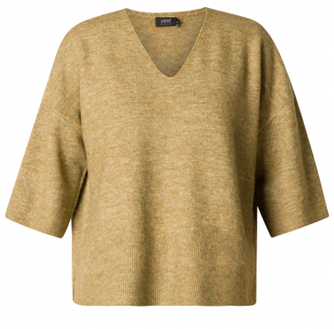 PLUCK ESSENTIAL JUMPER AVOCADO GREEN/MELANG