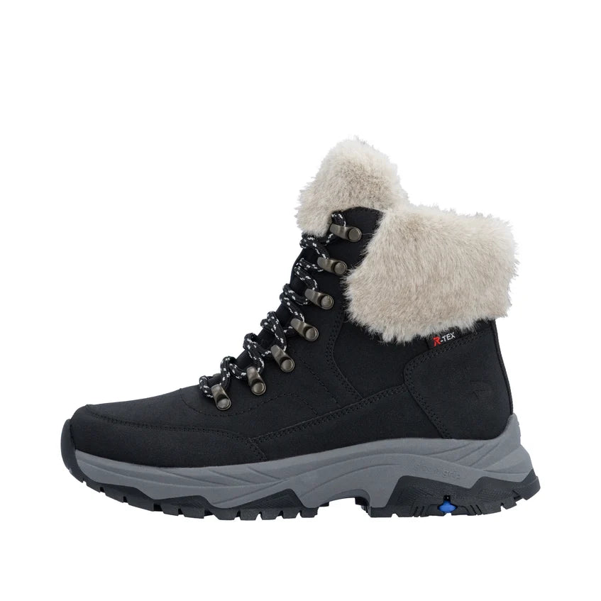 Rieker Women's Black Suede Boots Z3971-00