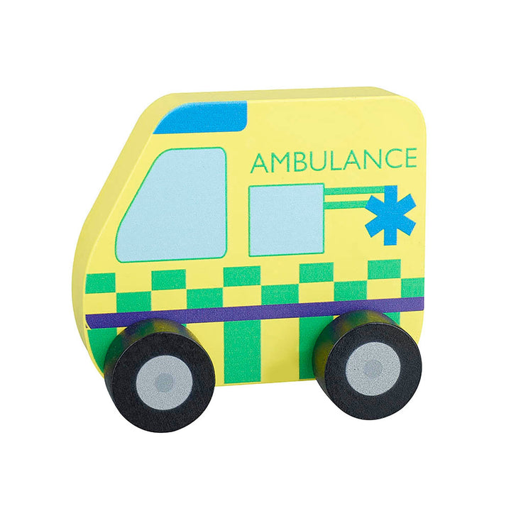 NEW! Ambulance Wooden First Push Toy