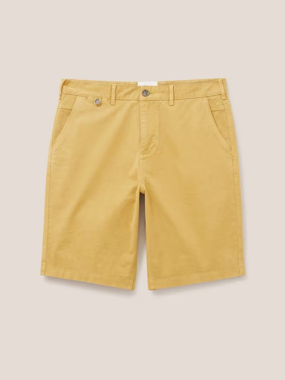 SUTTON ORGANIC CHINO SHORTS LIGHT YELLOW