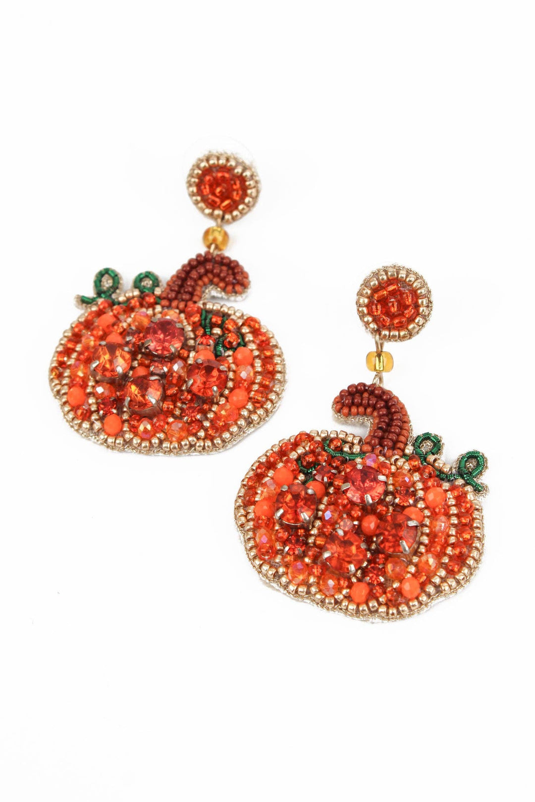 ORANGE PUMPKIN EARRINGS