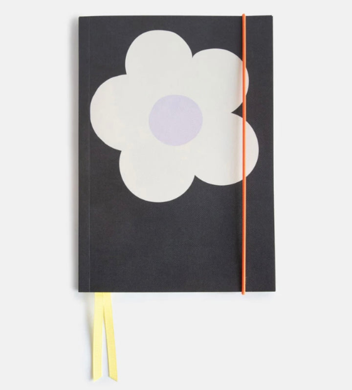 CHARCOAL BIG FLOWER A5 NOTEBOOK