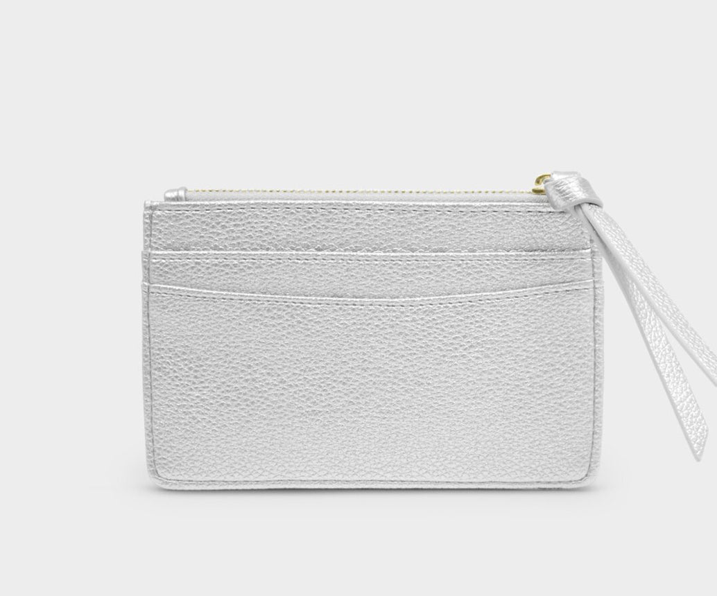 HALLIE COIN & CARD HOLDER  | SILVER