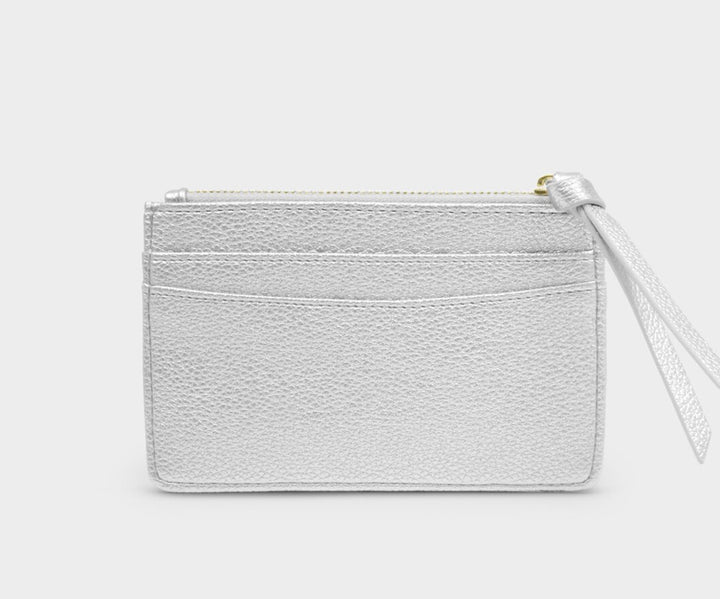 HALLIE COIN & CARD HOLDER  | SILVER