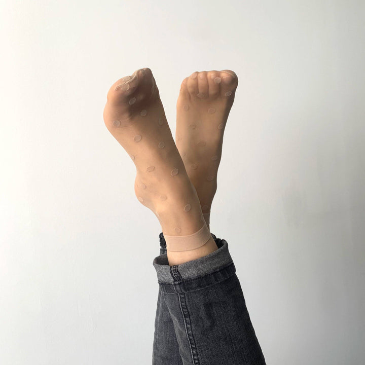 Florence - Pack of 2 - mid-low socks in flesh and black