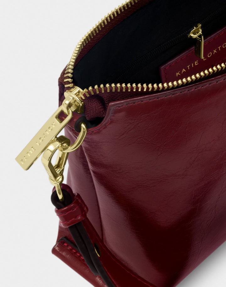 LAILA CANVAS STRAP CROSSBODY BAG| CHERRY CRACKLE