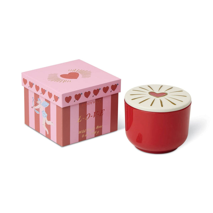 Paddywax Charmed Glass Candle Heart - Wild Fig & Rose