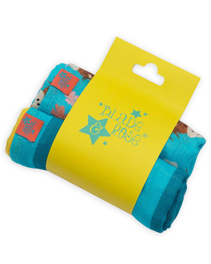 Bonnie Highland Cow Muslin Bibs & Squares: One Size / 2pk Muslin Squares