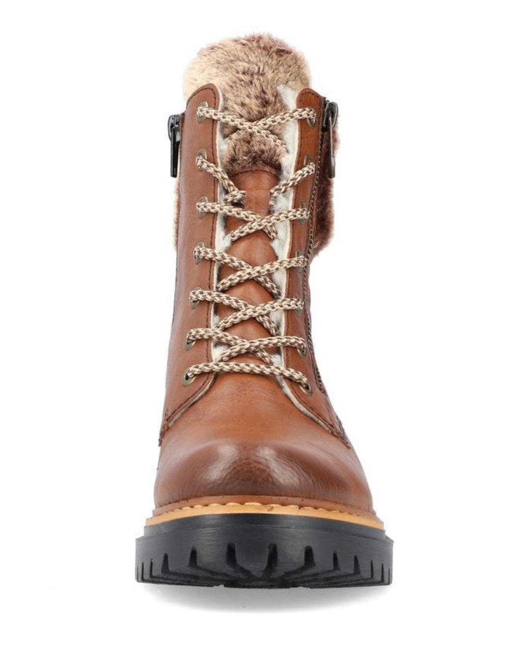 72608-24 LADIES BROWN MID HEIGHT BOOTS