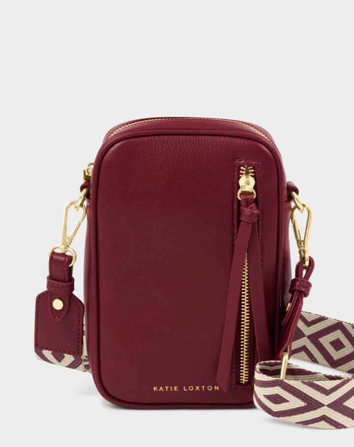 HALLIE SMALL CROSSBODY BAG | CHERRY