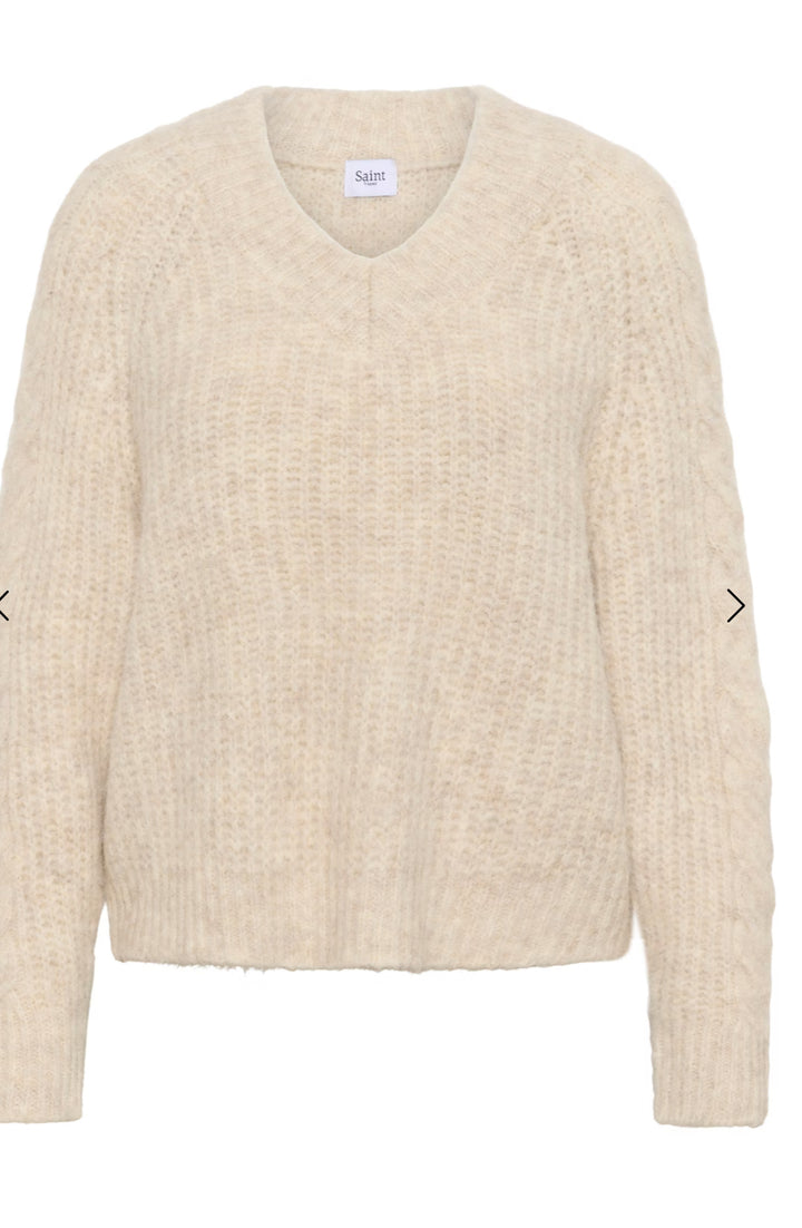 MANDA SZ PULLOVER BROWN RICE MELANGE