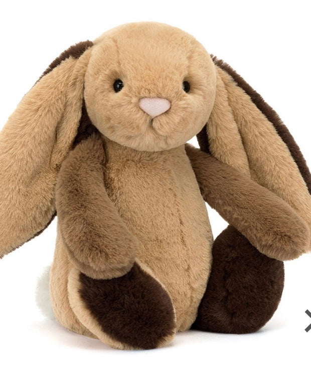 BASHFUL BROWN PATCHWORK BUNNY