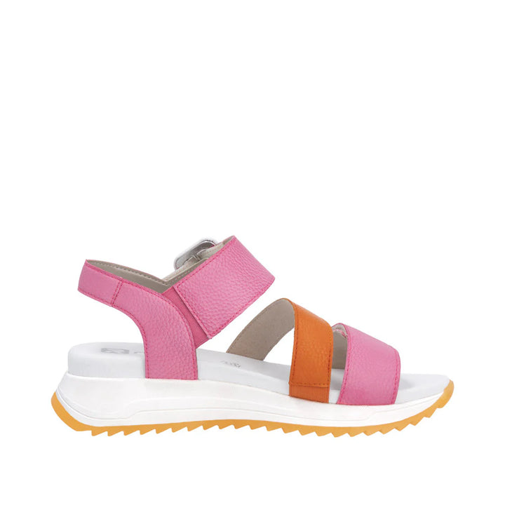 W2950-31 LADIES' SANDALS PINK ZICK-ZACK-KONSTRUKTION