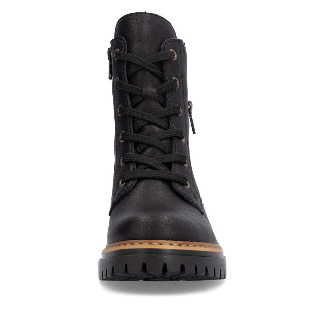 Rieker Women's Black Biker Boots 72617-00