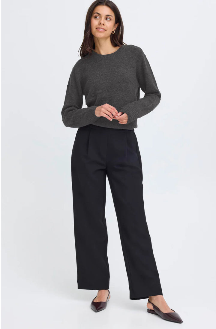 ELISE JUMPER GRAY PINSTRIPE MELANGE