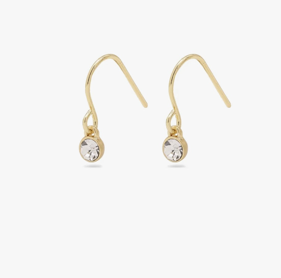 LUCIA CRYSTAL EARRINGS GOLD PLATED