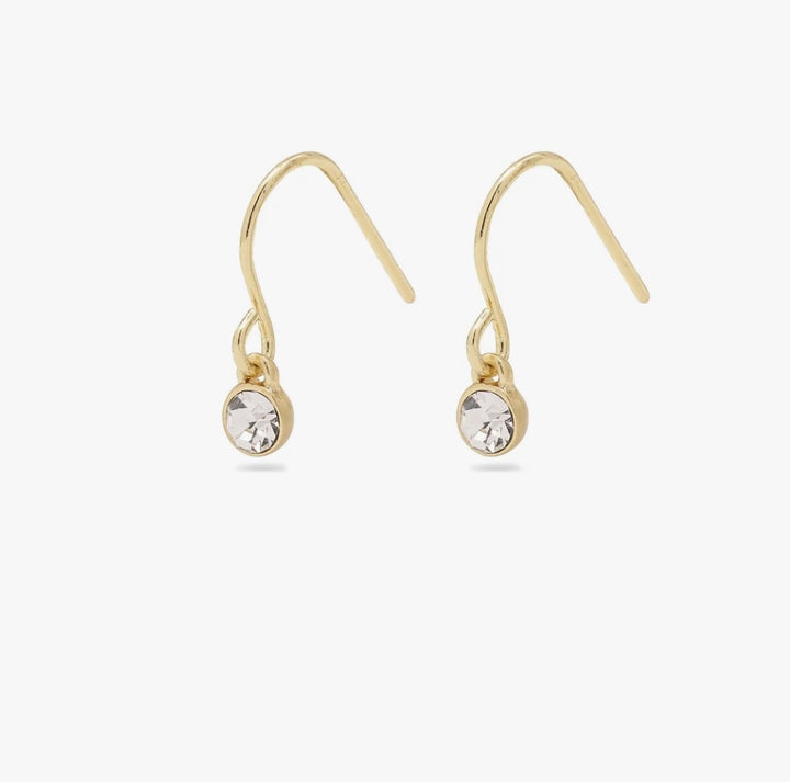 LUCIA CRYSTAL EARRINGS GOLD PLATED