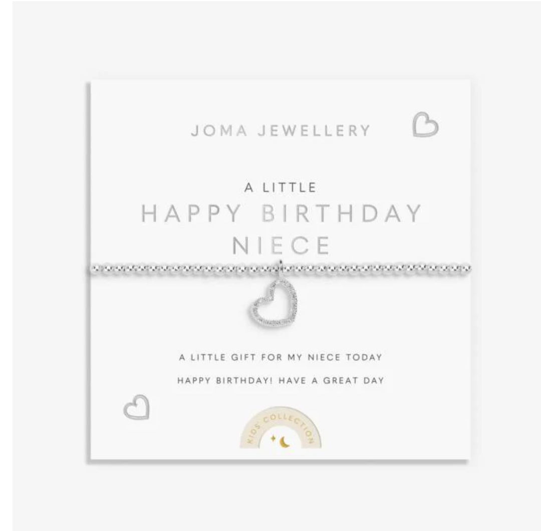 KIDS A LITTLE HAPPY BIRTHDAY NIECE BRACELET