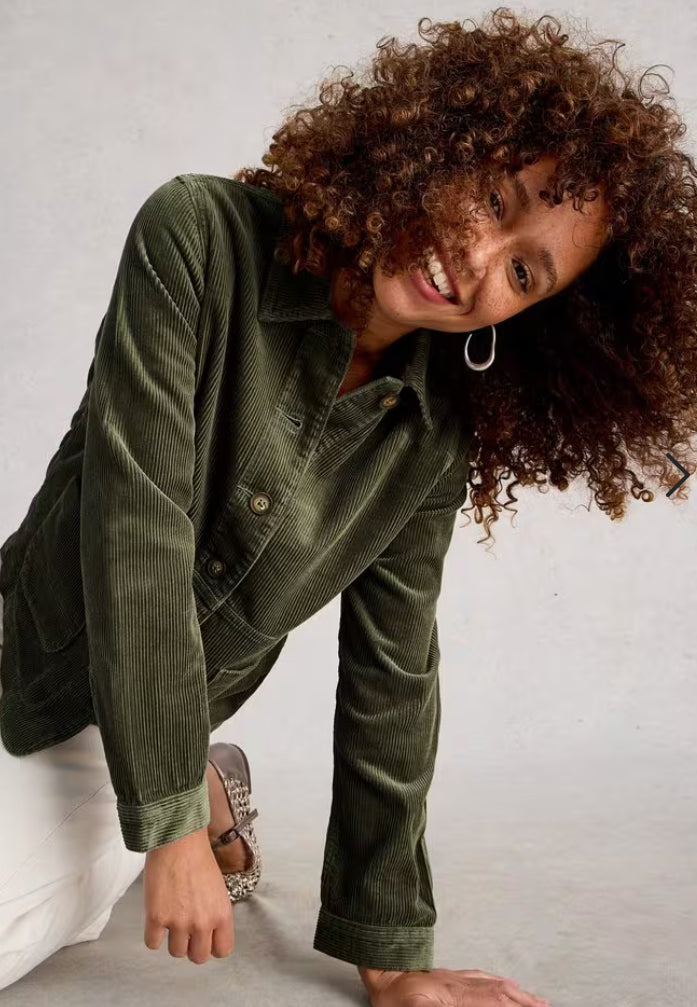 CARRIE CORD JACKET DUS GREEN