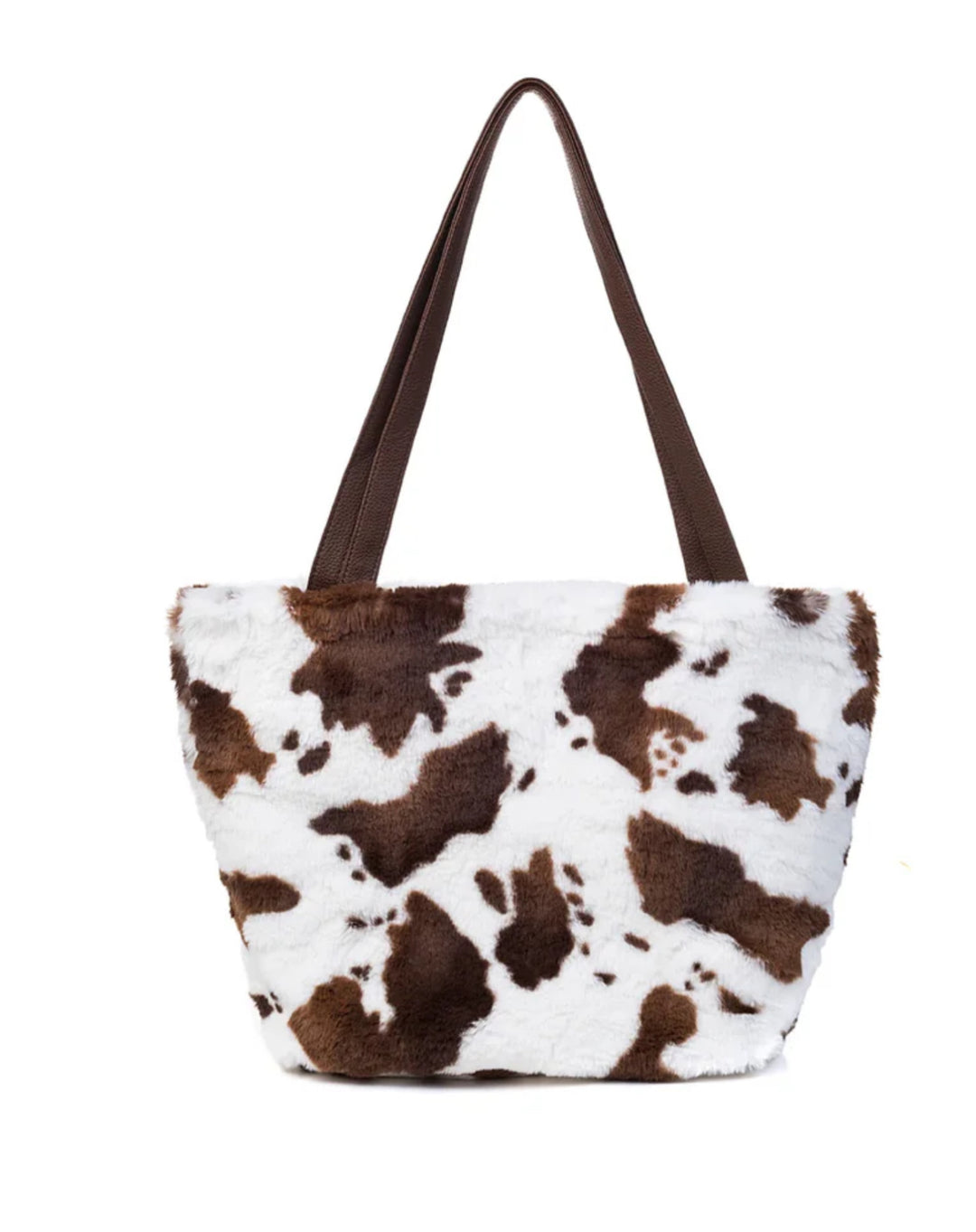 BROWN COWPRINT BAG
