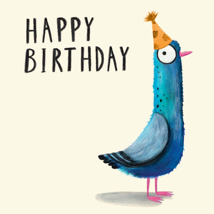 Funny Pigeon Happy Birthday Card | Humour Greeting Card