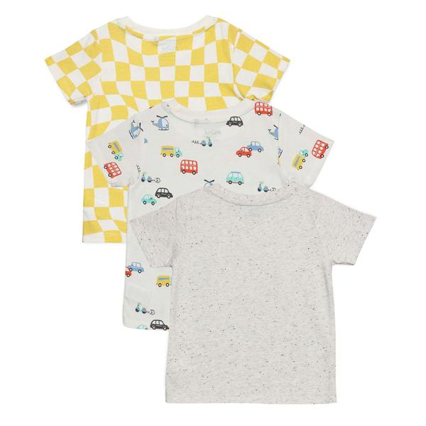 Baby boys 3pk printed t-shirts